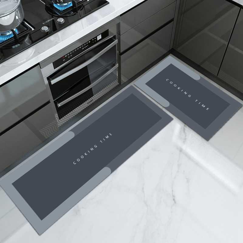 2-piece waterproof memory foam kitchen mat set