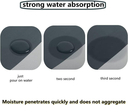 2-piece waterproof memory foam kitchen mat set