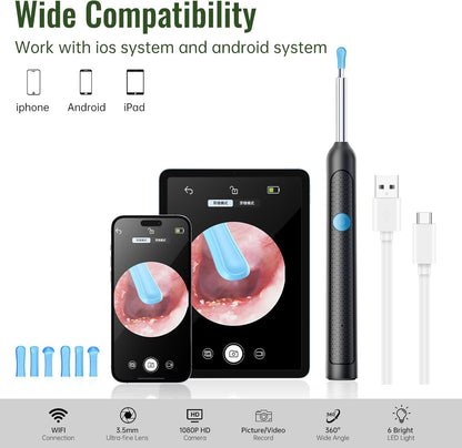 Cleansify Ear Endoscope Otoscope Ear Wax Cleaner Tool Kit