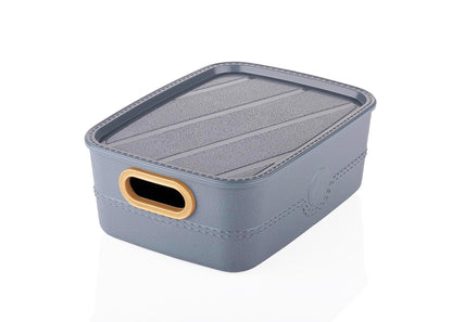 Colorful Storage Baskets With Lid Colorful Plastic Box Storage Organizer (Pack of 3)