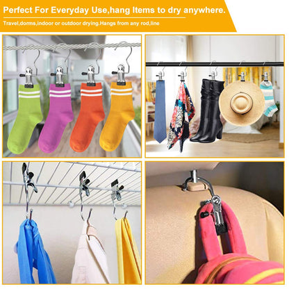 Portable Multipurpose Stainless Steel Hanger Clips Hooks