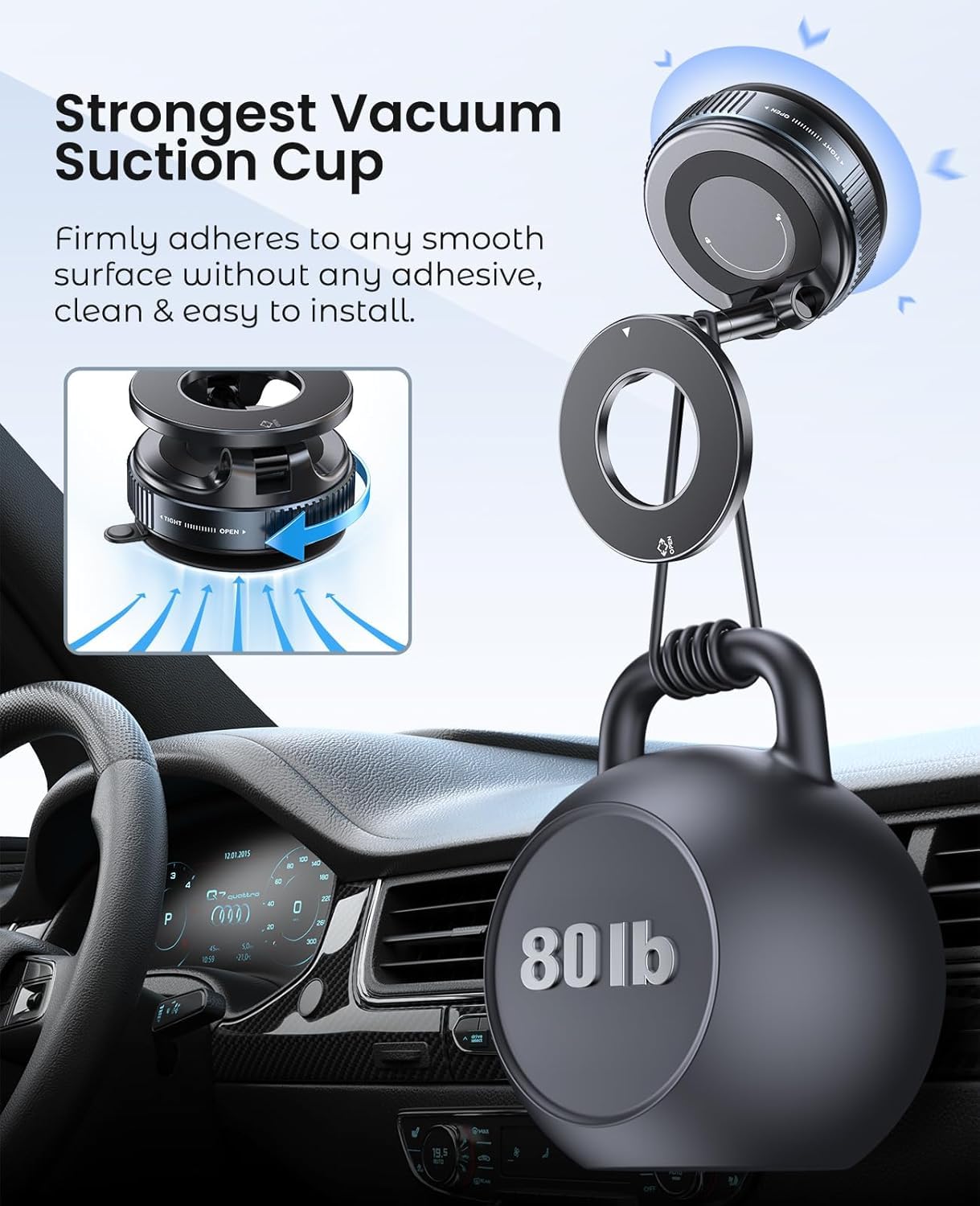 Vaccum Magnetic Phones Holder