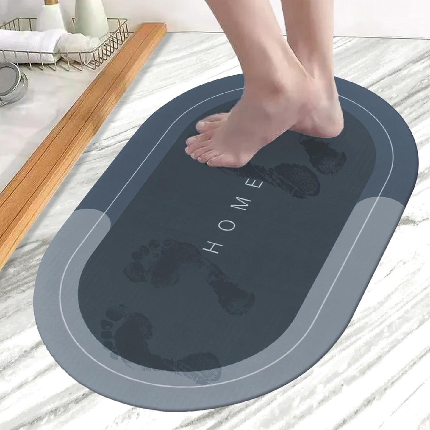 Bathroom Mat | Super Absorbent Soft Rubber Doormat for Bathroom, Home, Kitchen & Office | Fast-Dry Water Soaking Anti-Skid Rug