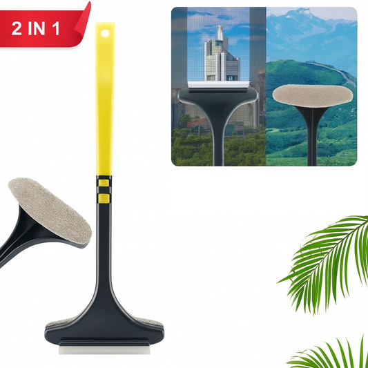 Brush 2-in-1 Mesh Cleaning Brush with Wiper