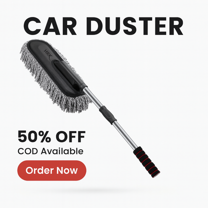 Car Duster – Extendable Long Handle Microfiber Exterior Scratch-Free Car Cleaning Tool