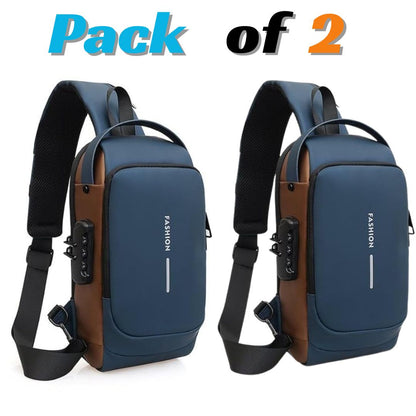 Waterproof Polyester Slim Unisex Crossbody Sling Bag